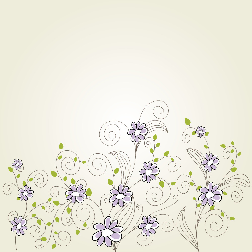设计使用的花卉背景矢量图